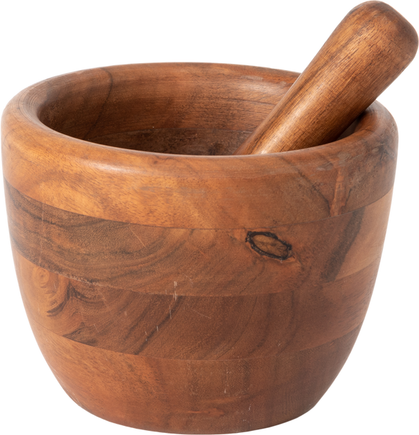 Wooden Mortar and Pestle